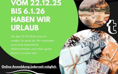 Weihnachtsurlaub 22.12.25-06.01.26